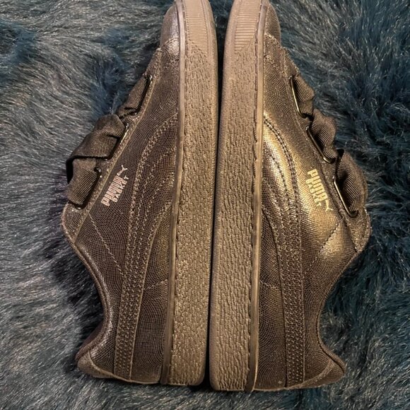 PUMA Women's Basket Heart Night Sky Shoes - Black - Picture 6 of 9